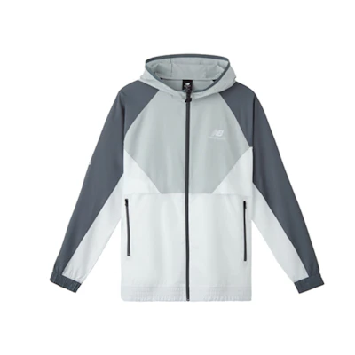 New Balance Gray Patchwork Hooded Casual Jacket AMJ03502-LED