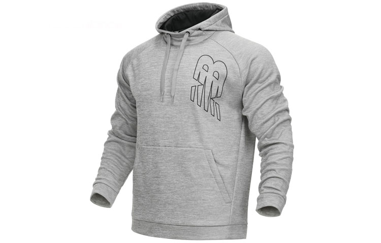 New Balance Gray Pullover Hoodie Casual Sweatshirt AMT13021-AG