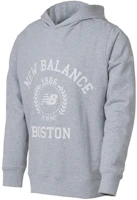 New Balance Gray Pullover Hoodie with Letter & Number Print AMT34313-SEY New Balance Gray Pullover Hoodie with Letter & Number Print AMT34313-SEY