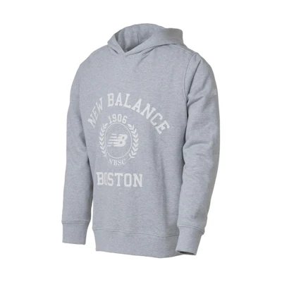 New Balance Gray Pullover Hoodie with Letter & Number Print AMT34313-SEY