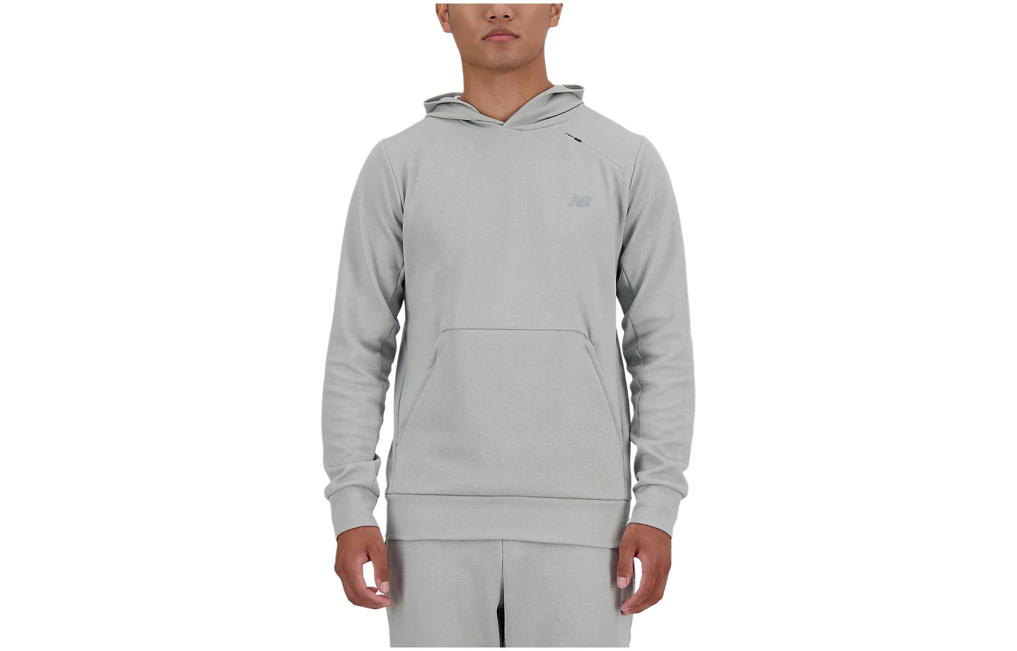 New Balance Gray Pullover Hoodie with Logo MT41139-AG
