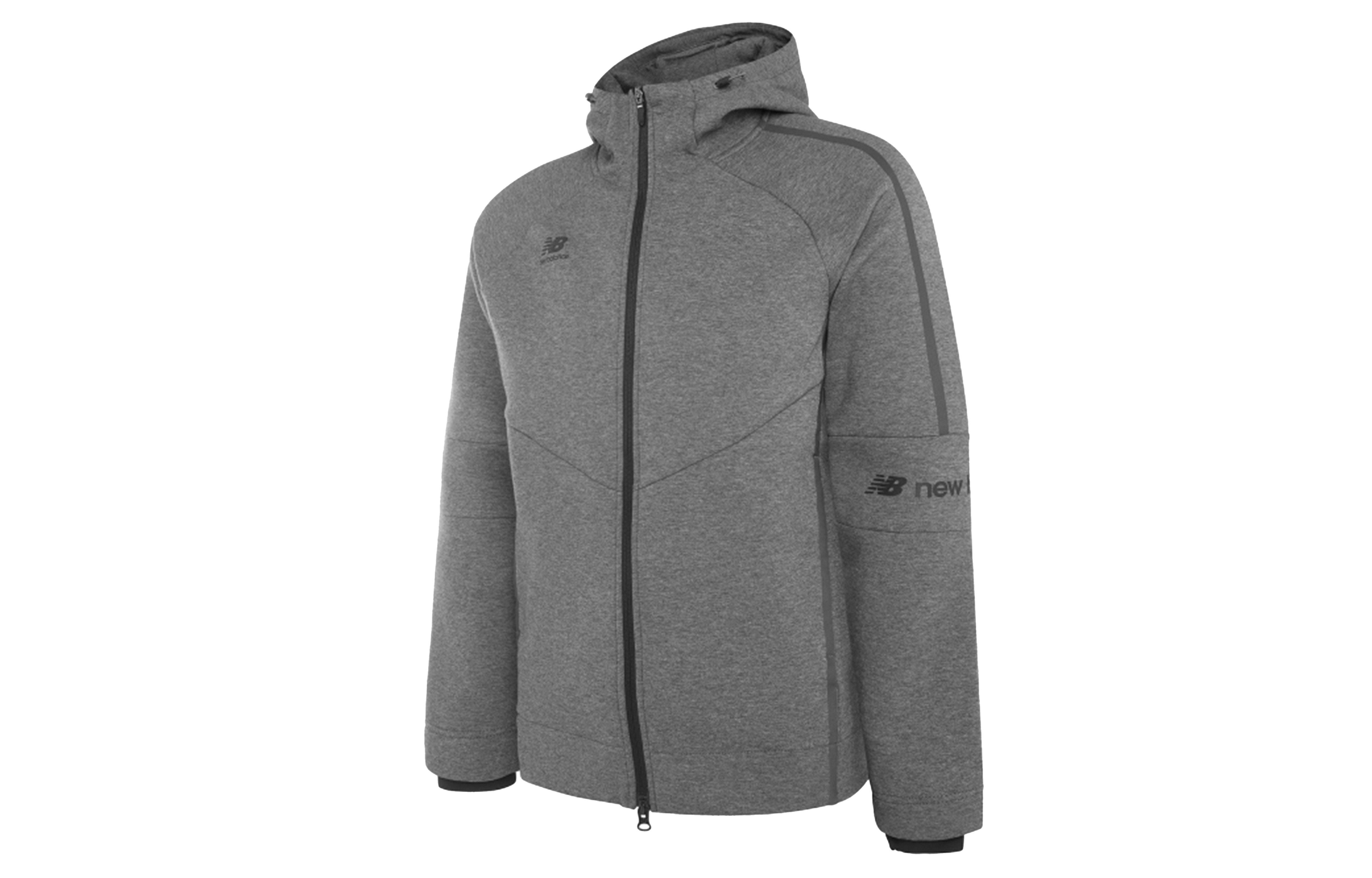 New Balance Gray Running Hoodie Sweatshirt Jacket Casual Sportswear MDA3E011-GR