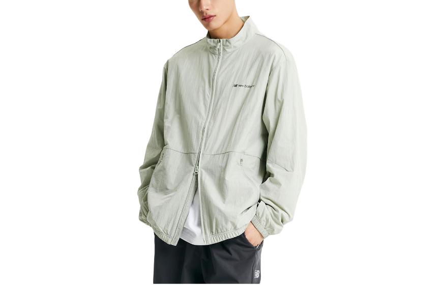 New Balance Gray Slim-Fit Long-Sleeve Zip-Up Jacket NBNAE2A013-BU