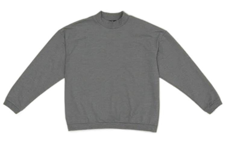 New Balance Gray Solid Half-Turtleneck Pullover Sweatshirt AMT25003-HG