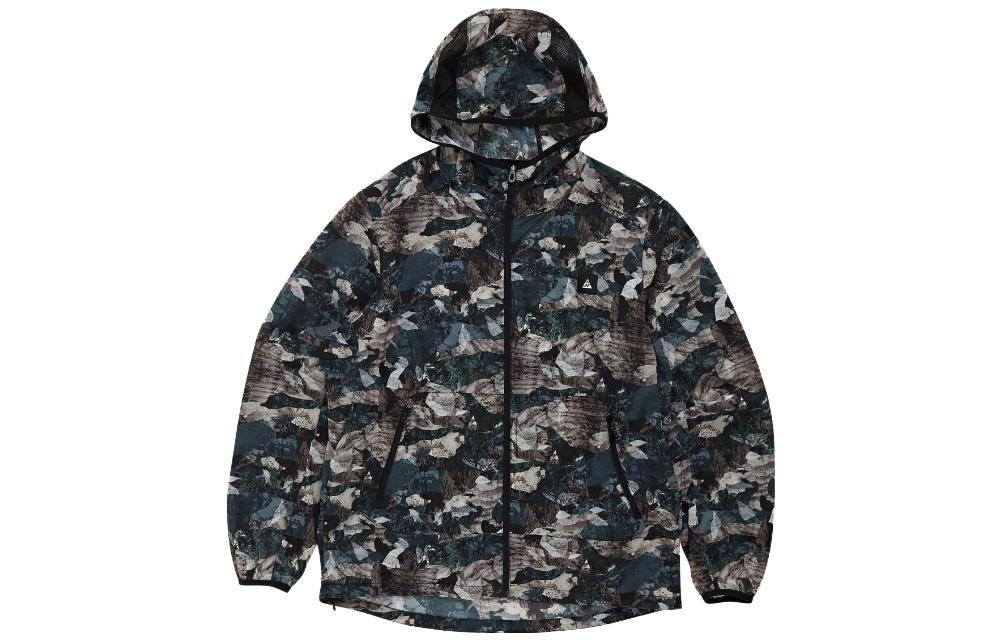 New Balance Green Camo Print Hooded Jacket NBNMD29523-99