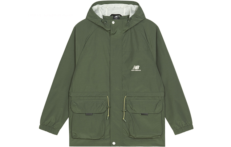New Balance Green Casual Sports Solid Color Hooded Utility Jacket AMJ13360-SG