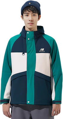 New Balance Green Colorblock Hooded Puffer Jacket Winter Unisex Style AMJ13330-NML Sizing New Balance Green Colorblock Hooded Puffer Jacket Winter Unisex Style AMJ13330-NML