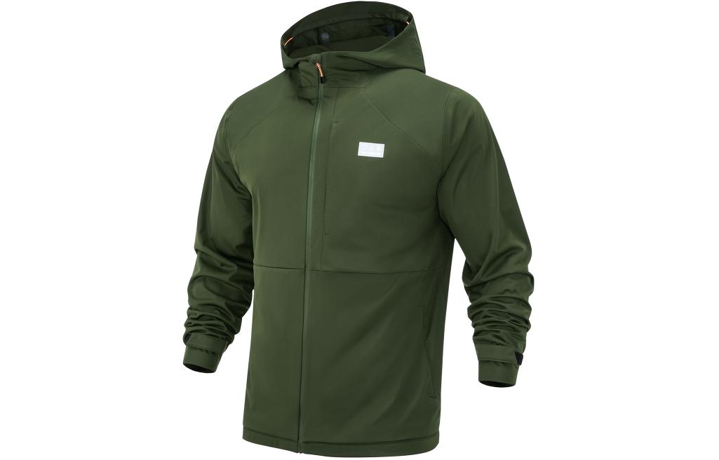 New Balance Green Hooded Breathable Zip-Up Running Jacket MJ33276-KOU