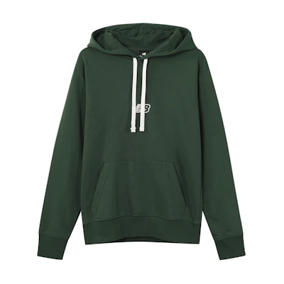 New Balance Green Hoodie with Logo Print AMT23511-NWG