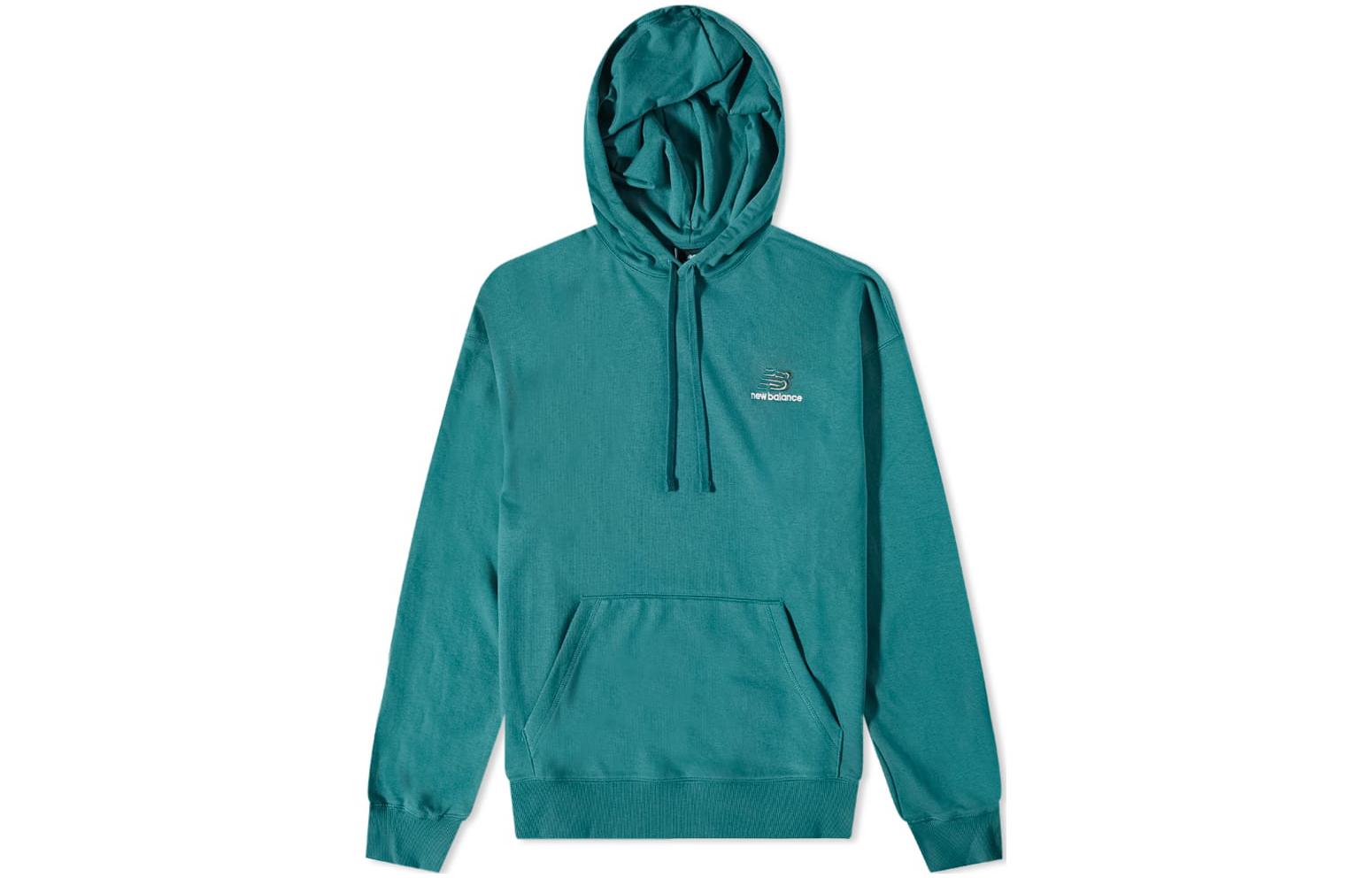 New Balance Green Hoodie with Logo Print UT21500-VDA
