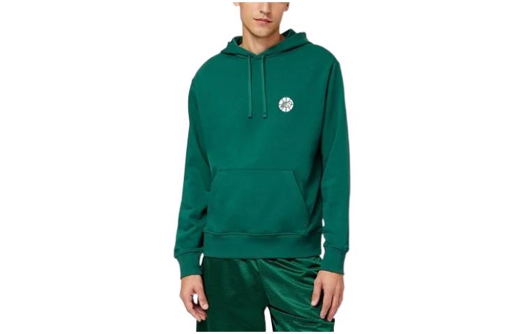 New Balance Green Hoodie with Solid Logo Embroidery MT23581-TFN