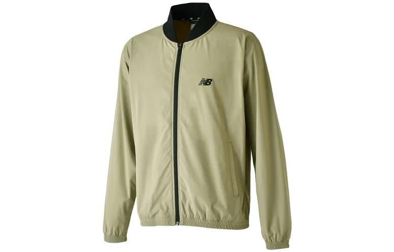 New Balance Green Logo Embroidered Zip-Up Long-Sleeve Jacket AMJ25400-TCO
