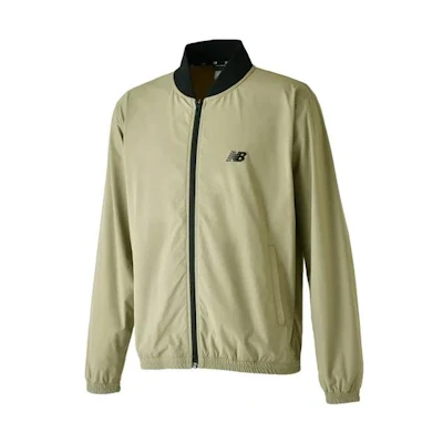 New Balance Green Logo Embroidered Zip-Up Long-Sleeve Jacket AMJ25400-TCO