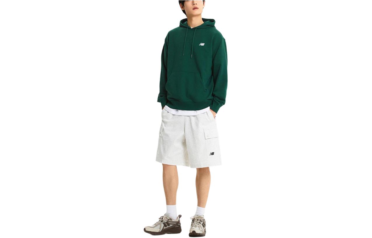 New Balance Green Logo Print Hoodie Pullover Sweatshirt NBN0E2S071-40