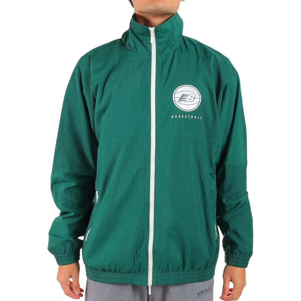 New Balance Green Logo Stand Collar Long Sleeve Jacket AMJ25119-NWG