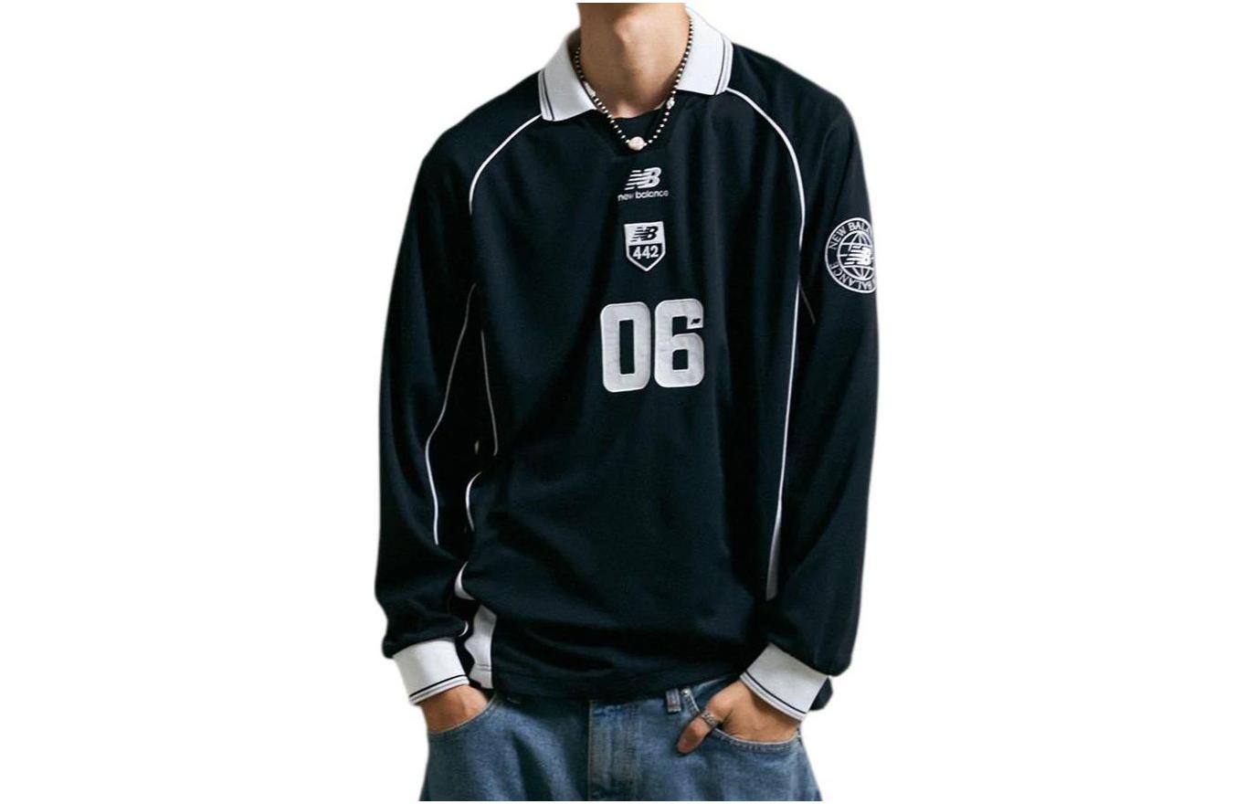 New Balance Green Loose-Fit Sweatshirt with Letter and Number Print NBNDD41413-19