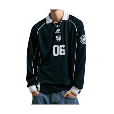 New Balance Green Loose-Fit Sweatshirt with Letter and Number Print NBNDD41413-19