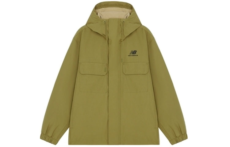 New Balance Green Multi-Pocket Logo Hoodie Jacket AMJ14337-OV