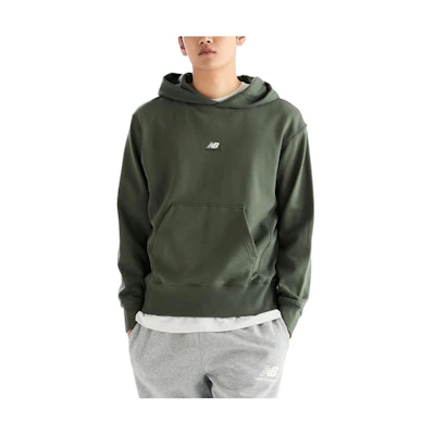 New Balance Green Oversized Hoodie with Logo Print NBN0D4S011-40