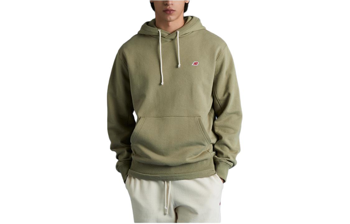 New Balance Green Pullover Hoodie with Letter Embroidery NBN0D4S041-40