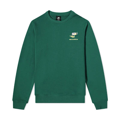 New Balance Green Sweatshirt with Logo Embroidery & Cartoon Graphic MT13572-NWG