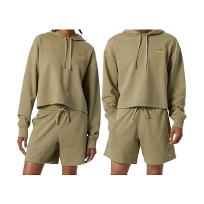 New Balance Green Unisex Hoodie with Embroidered Lettering NBN0C26113-49