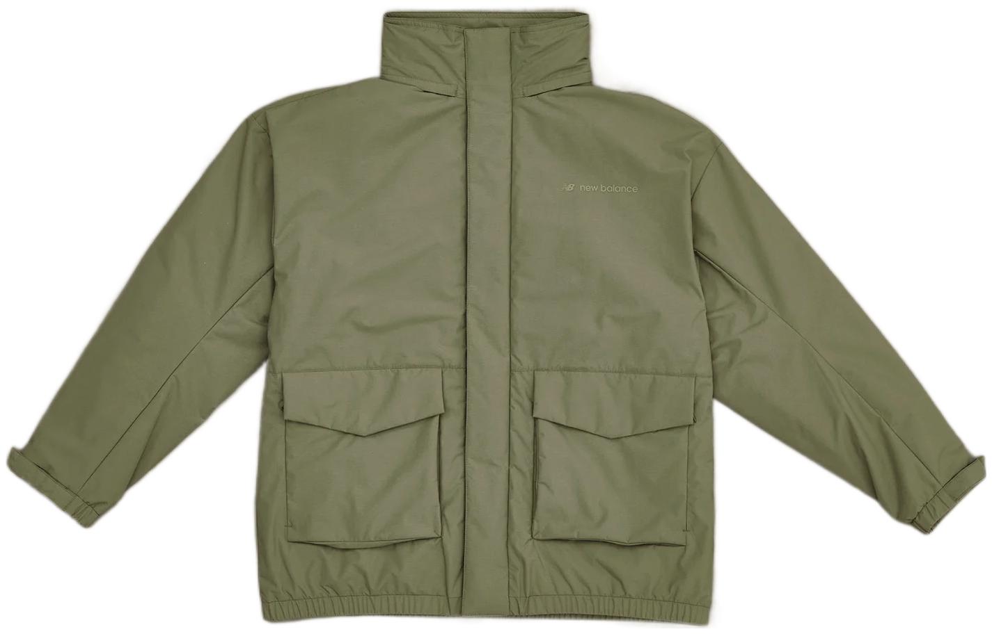 New Balance Green Utility Workwear Jacket with Stand Collar AMJ25008-TCO