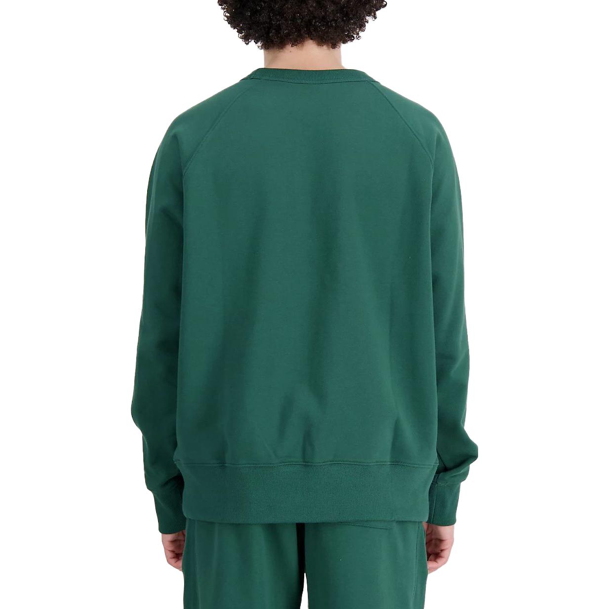 Purchase 新百伦绿色复古字母印花圆领套头卫衣 MT33550-NWG