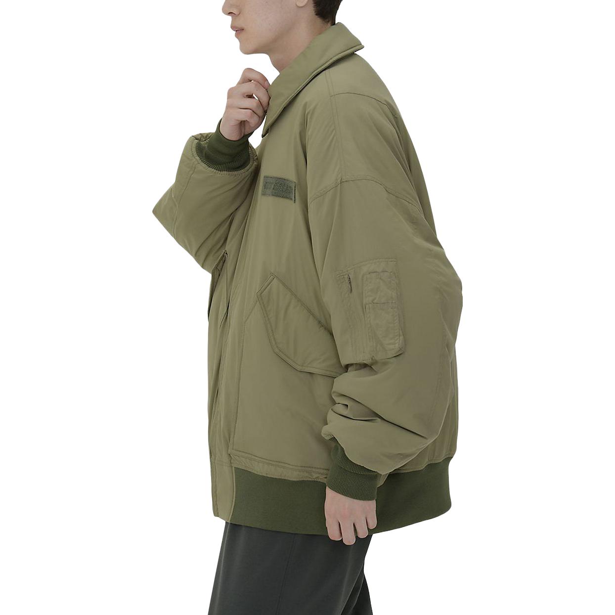 Lookbook 新百伦绿色拉链翻领长袖夹克 AMJ35094-CGN