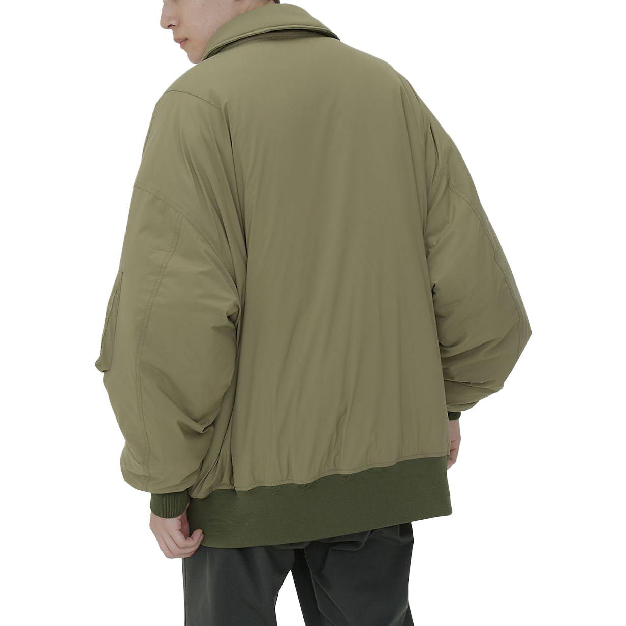 Shop 新百伦绿色拉链翻领长袖夹克 AMJ35094-CGN