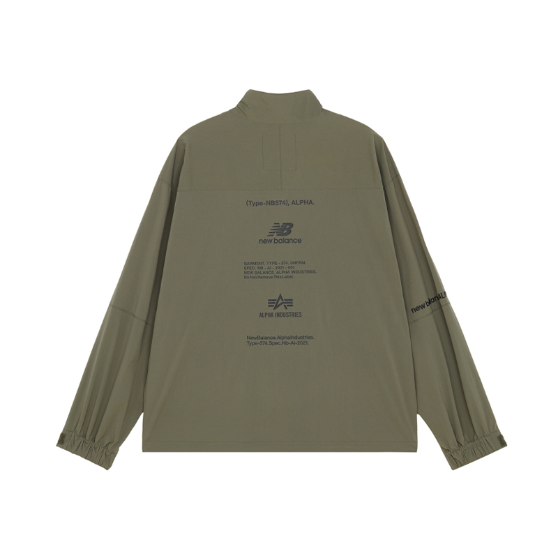 New Balance Green Zip-Up Sweatshirt with Colorblock Letter Design XLJM9000-LXH 圖 3