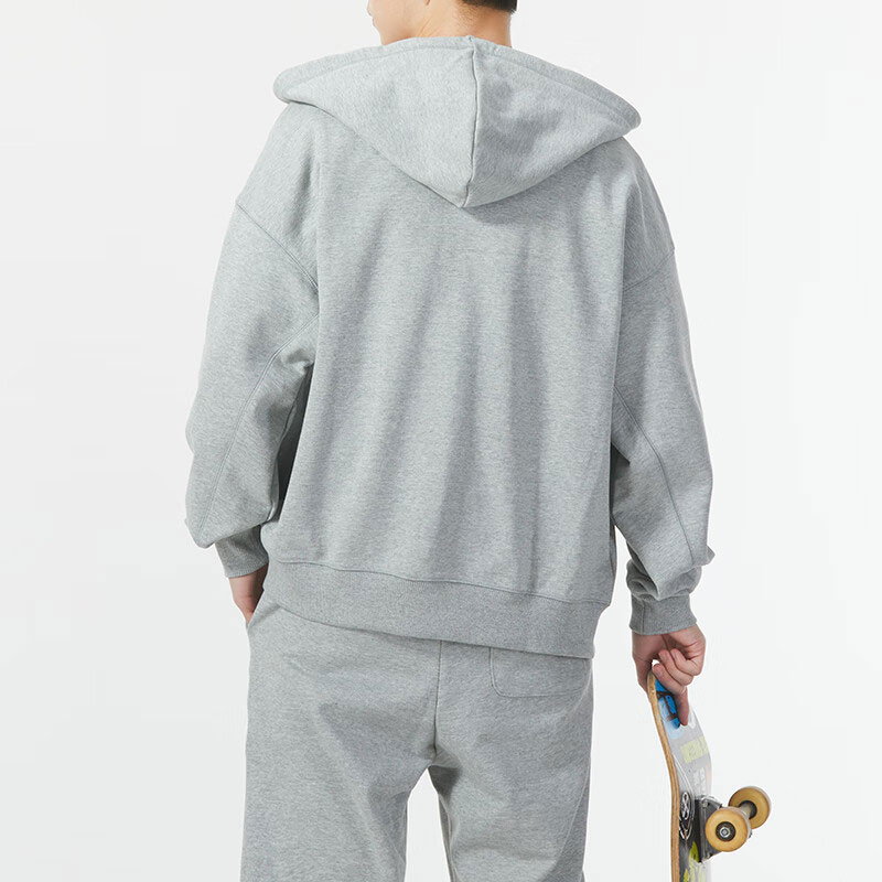 Purchase 新百伦灰色字母印花透气跑步针织连帽夹克 AMJ41311-GHM