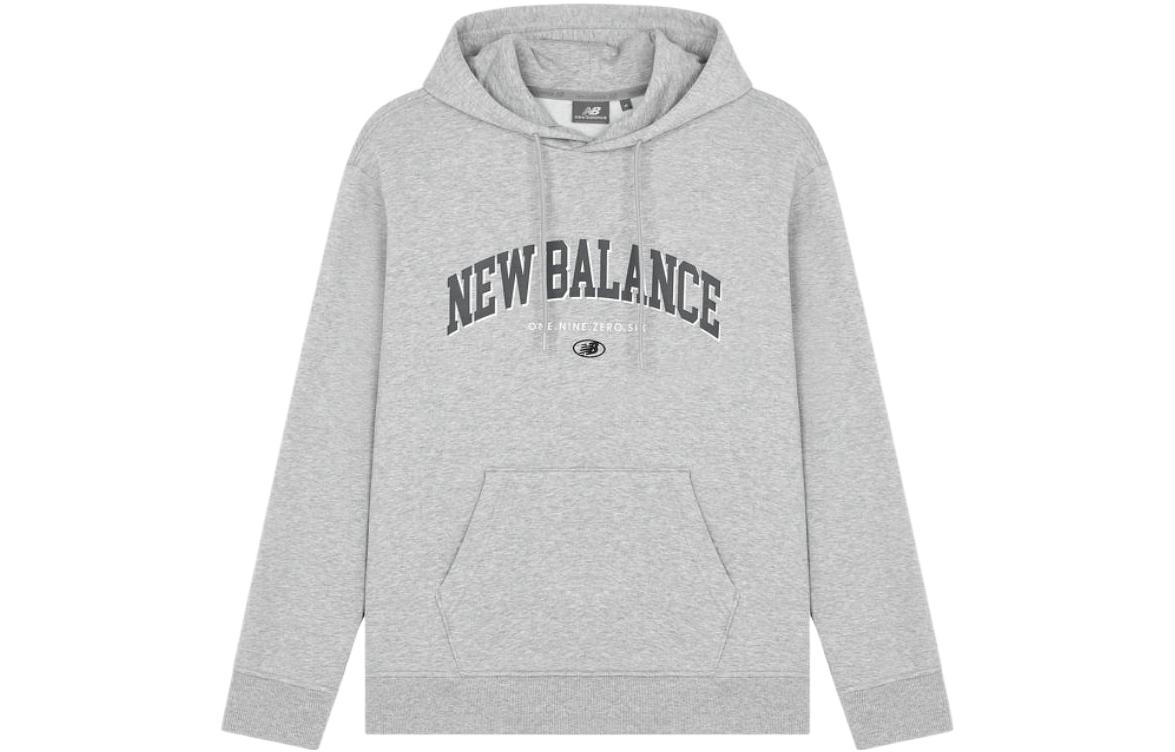 New Balance Grey Casual Letter Print Hoodie Unisex Style 5CC17141-GR