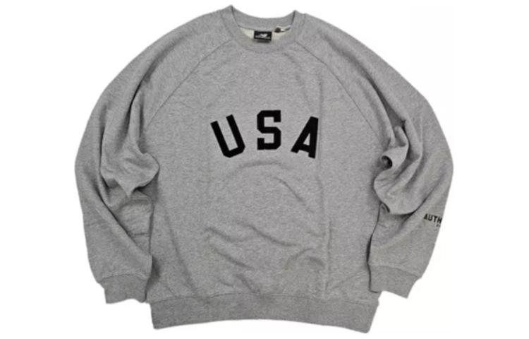 New Balance Grey Crewneck Sweatshirt with Letter Print NBNCDB0013-15