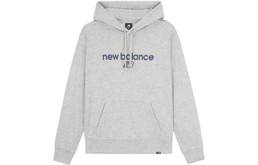 New Balance Grey Logo Print Loose Fit Hoodie MT33526-AG