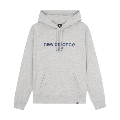 New Balance Grey Logo Print Loose Fit Hoodie MT33526-AG