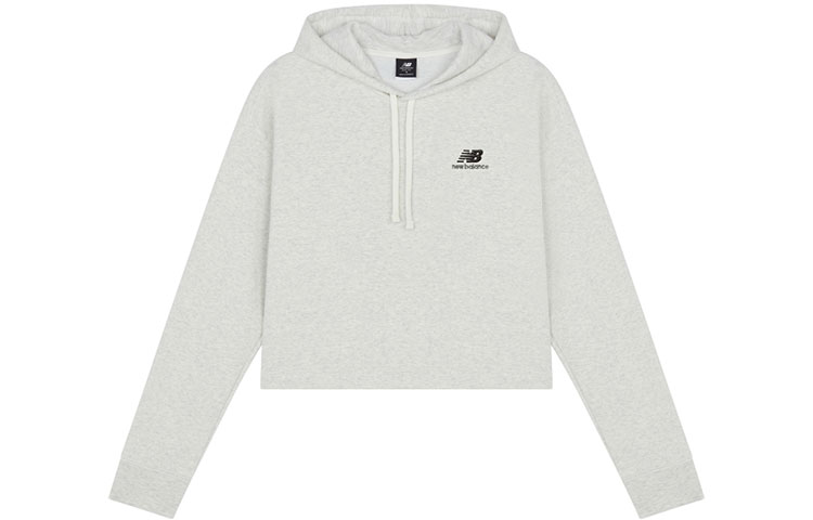 New Balance Grey Short Hoodie Pullover Unisex Casual Sportswear. UT21502-SAH