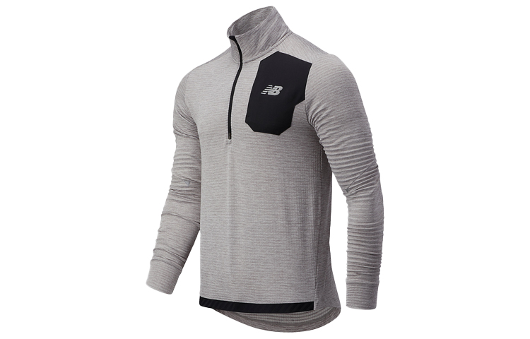 New Balance Half-Zip Casual Sports Pullover Sweatshirt Grey MT03255-AG