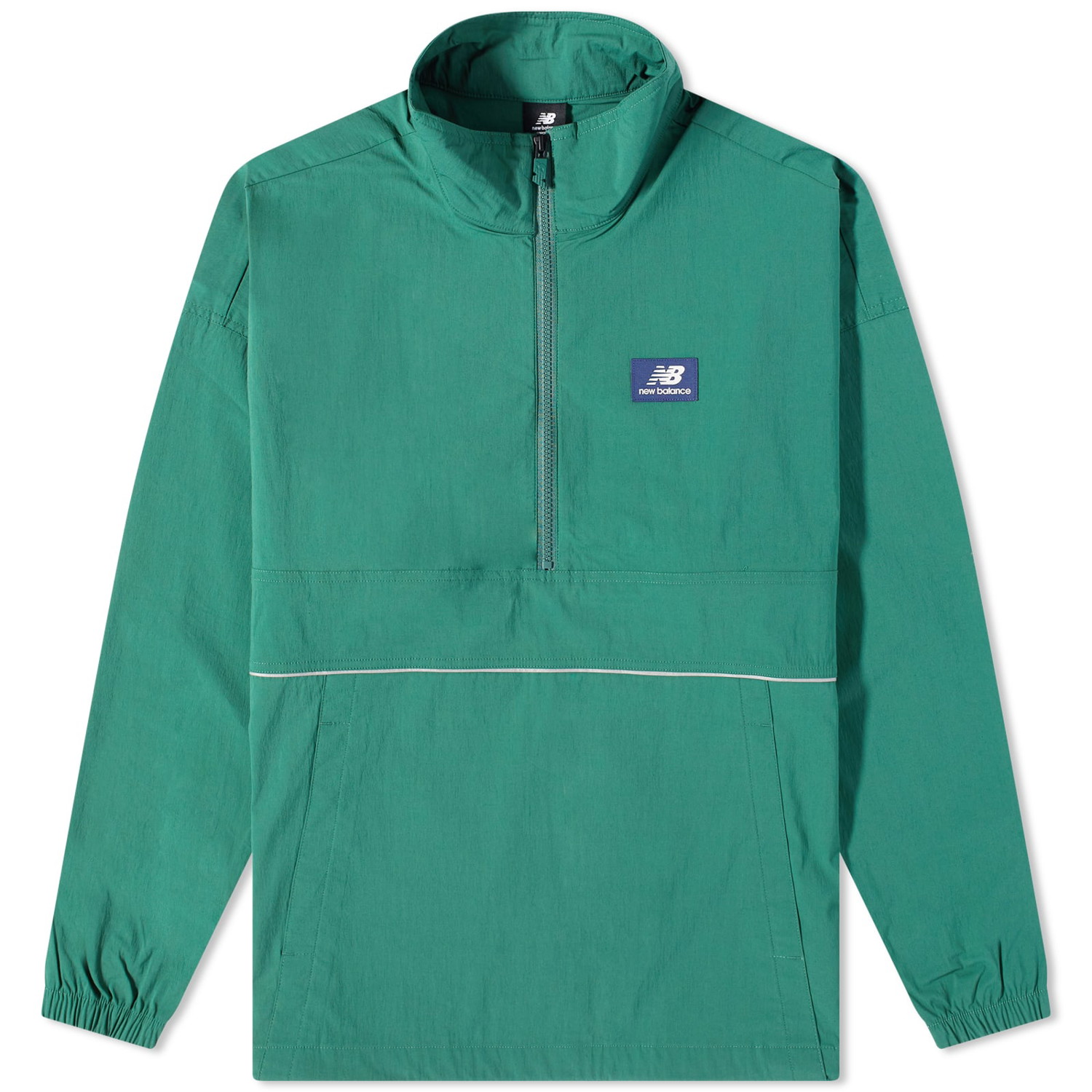 New Balance Half-Zip Logo Jacket Forest Green Long Sleeve MJ31550-TFN