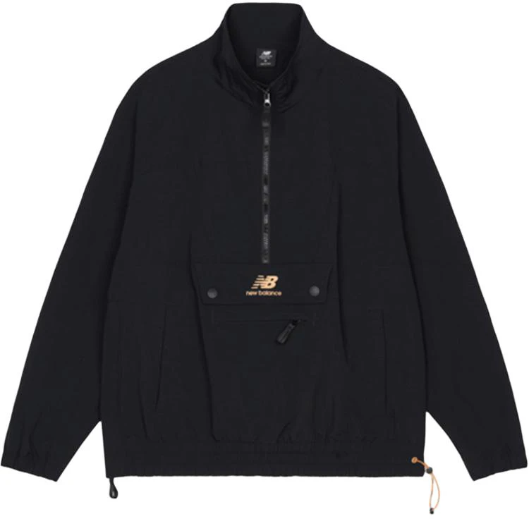 new-balance-half-zip-logo-print-jacket-black-amj-13359-bk