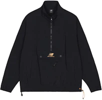 New Balance Half-Zip Logo Print Jacket Black AMJ13359-BK New Balance Half-Zip Logo Print Jacket Black AMJ13359-BK