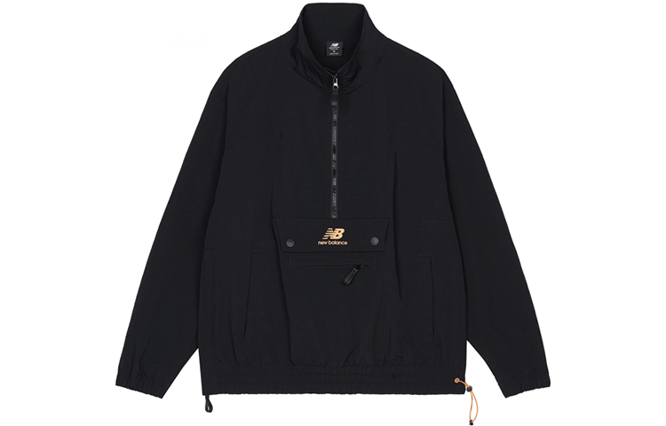 Order New Balance 半拉鍊標誌印花外套 黑色 AMJ13359-BK