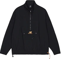 Order New Balance 半拉鍊標誌印花外套 黑色 AMJ13359-BK