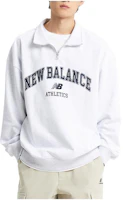 New Balance Half-Zip Pullover Grey with Arched Letter Print Design NBNCD33803-16 New Balance Half-Zip Pullover Grey with Arched Letter Print Design NBNCD33803-16