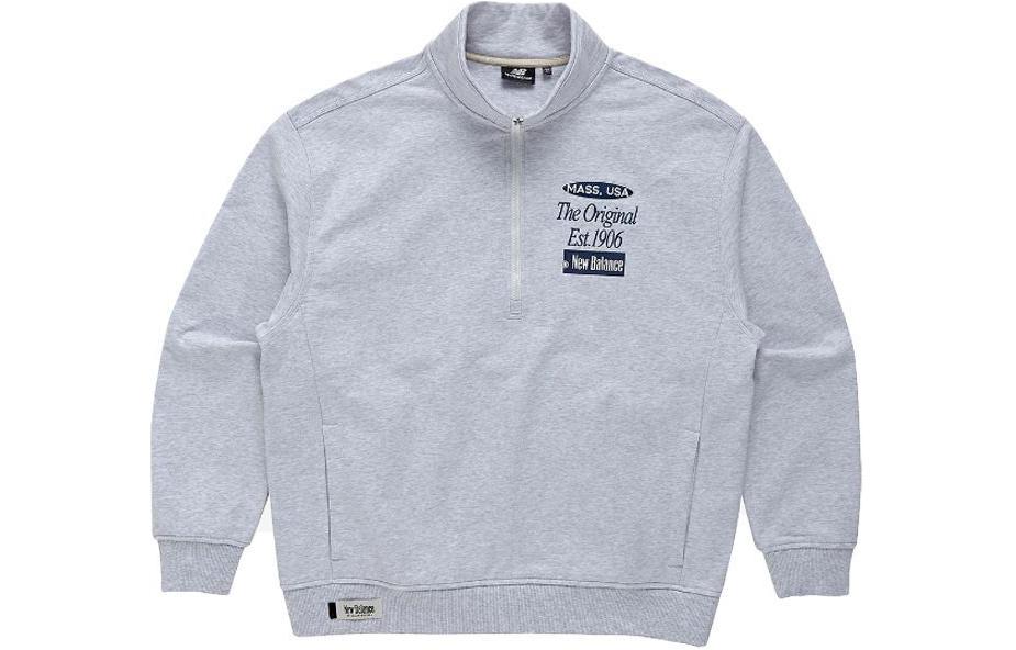 New Balance Half-Zip Pullover Logo Sweatshirt Grey NBNCD12213-16