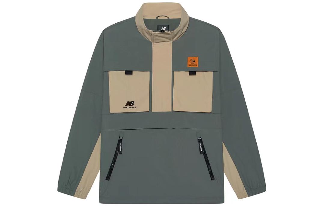 New Balance Half-Zip Pullover Outdoor Utility Jacket Green Unisex NAA56143-KH