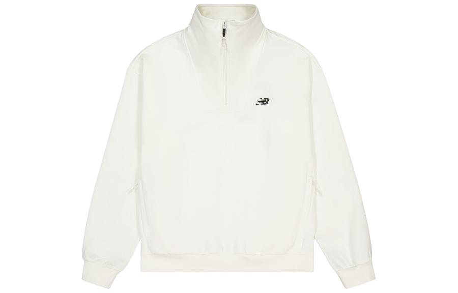 New Balance Half-Zip Pullover Stand Collar Sweatshirt Off-White NCE12181-IV