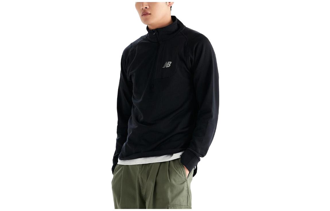 New Balance Half-Zip Pullover Sweatshirt Black NBNDD4S021-19