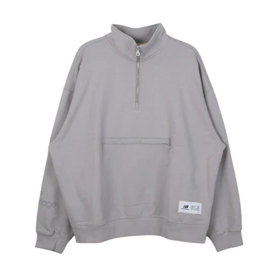 New Balance Half-Zip Pullover Sweatshirt Gray NBNCDB1033-17