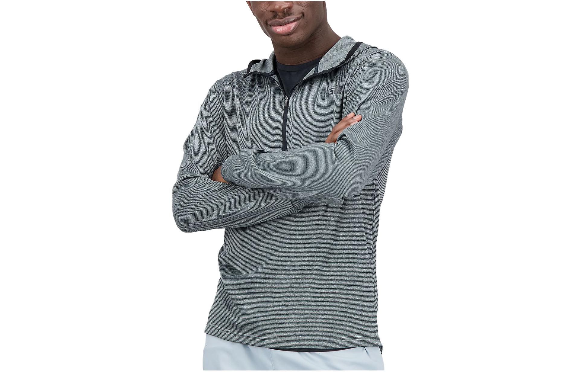 New Balance Half-Zip Solid Color Hoodie Grey MT21089-LAN